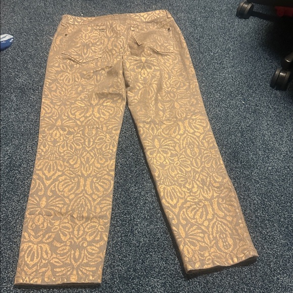 Miraclebody Gold Patterned high waist coated Jeans size 12 slimming - Picture 6 of 6